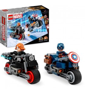 Jucărie de construcție LEGO 76260 Marvel Super Heroes Black Widows și Captain Americas Motociclete