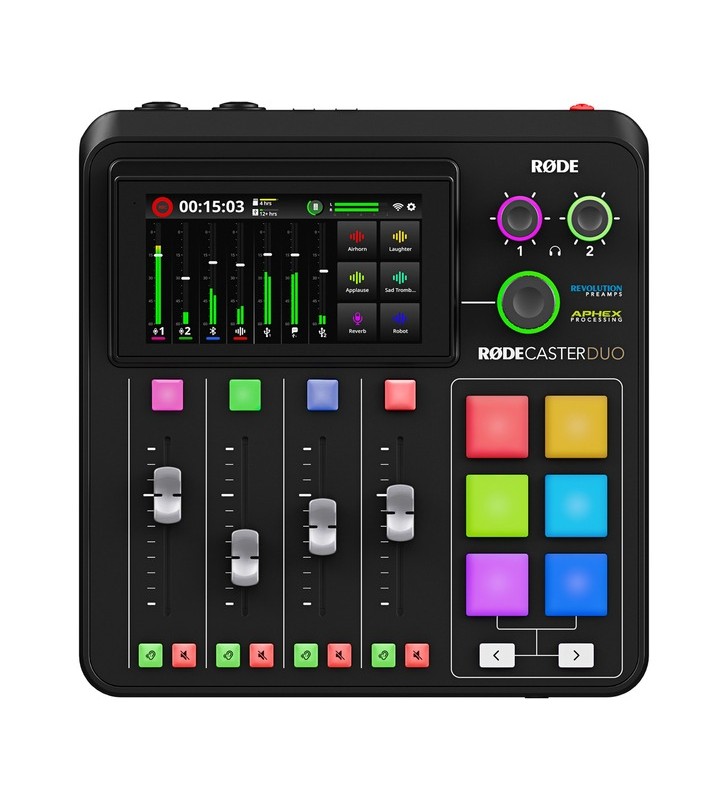Microfoane Rode RØDECaster Duo, mixer (negru, WLAN, Bluetooth, USB-C)