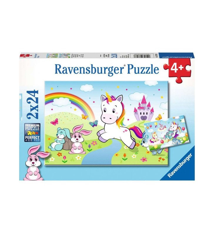 Puzzle pentru copii Ravensburger cu unicorn de basm (2x 24 părți)