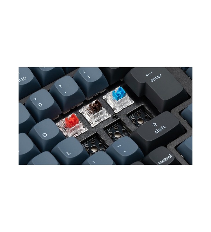 Keychron K4 Pro, Gaming-Tastatur (schwarz/blaugrau, DE-Layout, Keychron K Pro Red, Hot-Swap, Aluminiumrahmen, RGB)