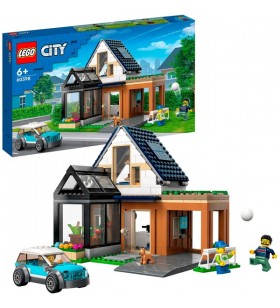 Casa de familie LEGO 60398 City cu jucărie de construcție cu mașină electrică