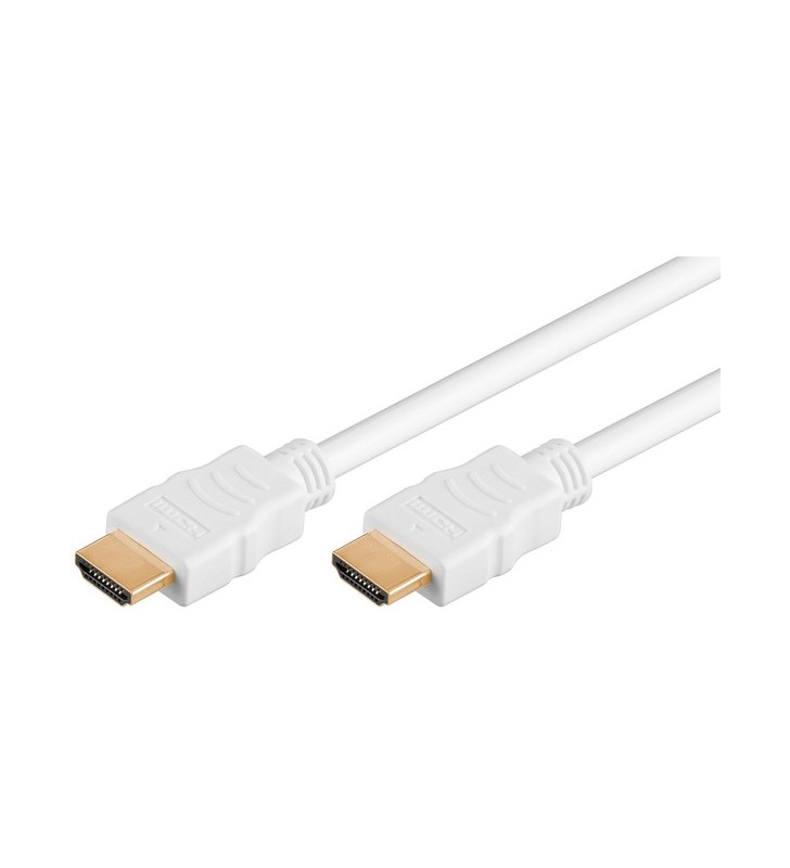 cablu HDMI de mare viteză goobay cu Ethernet (alb, 5 metri)
