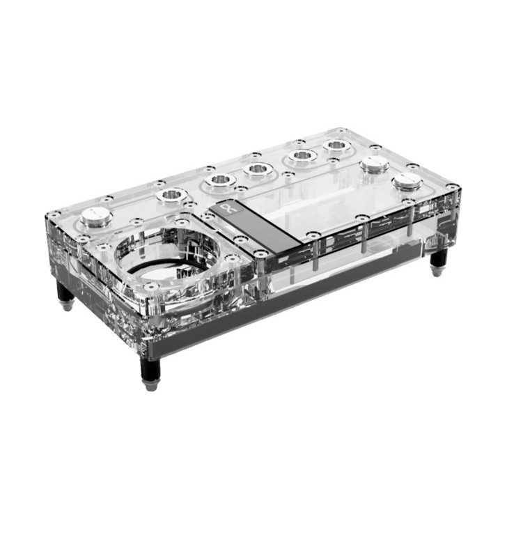 Alphacool Core Distro Plate 240 Links VPP/D5, distribuitor (transparent/argintiu, rezervor integrat)