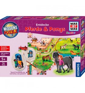 Puzzle de cunoștințe KOSMOS CE ESTE A FOST Junior: Descoperă ferma de ponei (54 părți)
