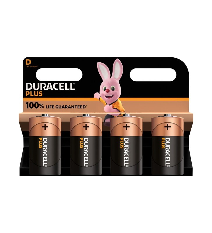 Duracell Plus D, baterie (4 bucăți, Germania)