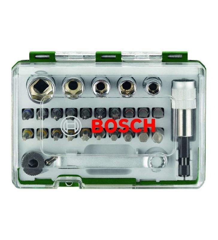 Bosch Rainbow Pro 27 bit + ratchet vârf șurubelniță 27 buc.