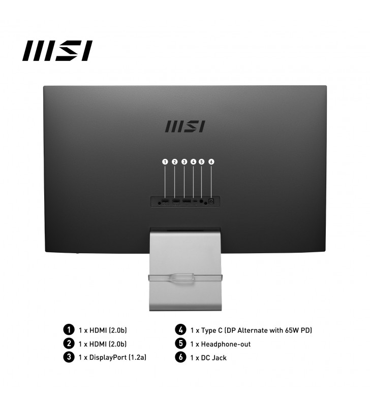 MSI Modern MD271UL 68,6 cm (27") 3840 x 2160 Pixel 4K Ultra HD Gri