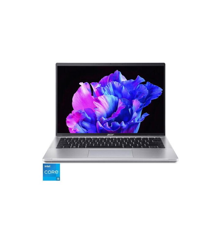 Notebook Acer Swift Go 14 SFG14-71 Intel Core i5-1335U 14inch 8GB RAM 512GB SSD Intel UHD Graphics No OS Silver