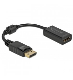 Adaptor DeLOCK mufa DisplayPort 1.1 - mufa HDMI, pasiva (negru, 15 cm)