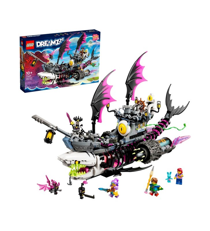 LEGO 71469 DREAMZzz Jucărie de construcție a navei cu rechinii de coșmar