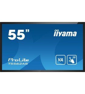 iiyama T5562AS-B1 Afișaj Semne Ecran plat interactiv 138,7 cm (54.6") VA 500 cd/m² 4K Ultra HD Negru Ecran tactil Procesor