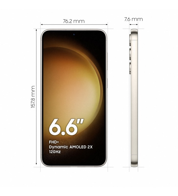 Samsung Galaxy S23+ SM-S916B 16,8 cm (6.6") Dual SIM Android 13 5G USB tip-C 8 Giga Bites 512 Giga Bites 4700 mAh Cremă