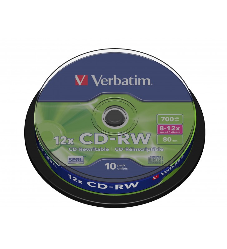 Verbatim CD-RW 12x 700 Mega bites 10 buc.