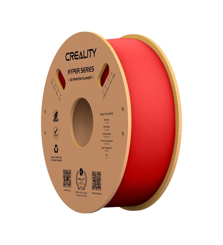 Creality Hyper PLA Filament Red, cartus 3D