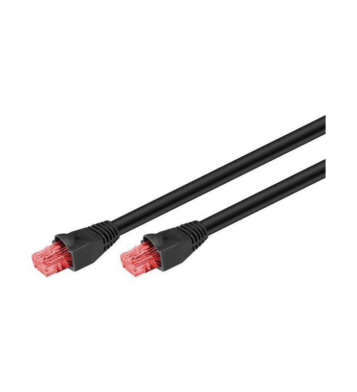 Cablu de corelare pentru exterior CAT.6 goobay U/UTP (negru, 50 de metri)
