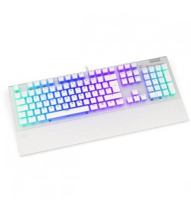 ENDORFY Omnis Pudding Onyx White, tastatură pentru jocuri (alb, aspect DE, Kailh RGB maro)