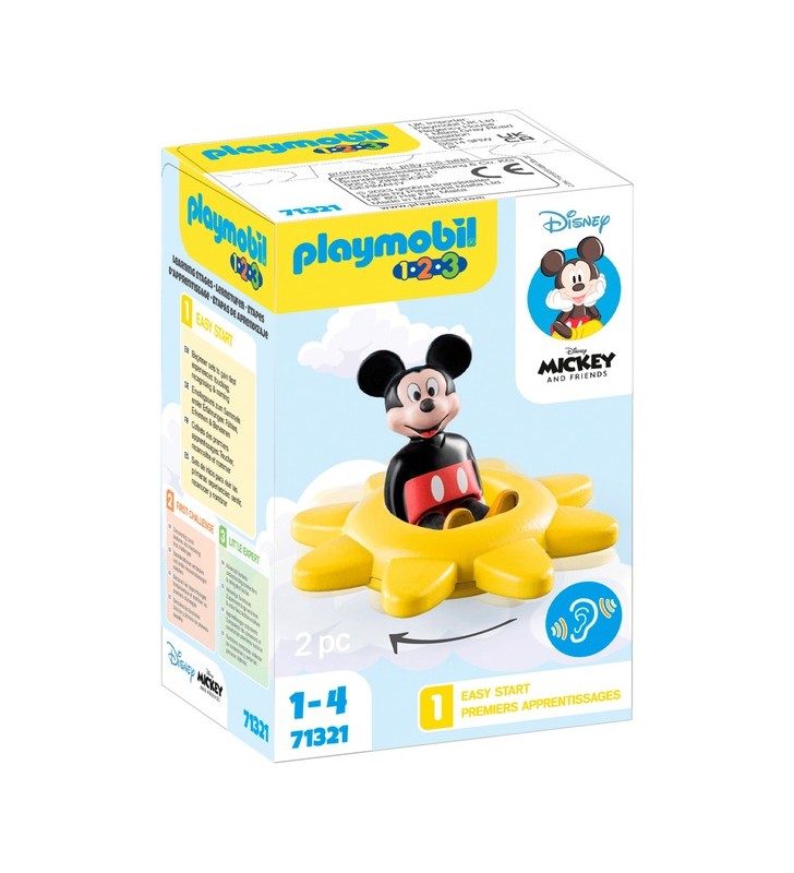 PLAYMOBIL 71321 1.2.3 și Disney: soarele rotativ al lui Mickey, jucărie de construcție