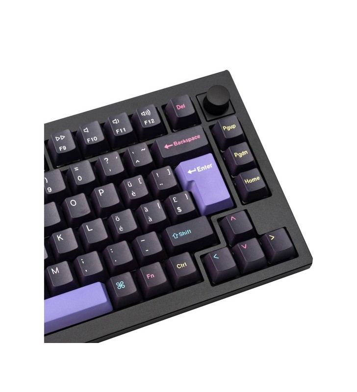 Set complet Keychron OEM Dye-Sub PBT - Dezvoltator, Keycap (negru/violet, 137 bucăți, aspect DE (ISO))
