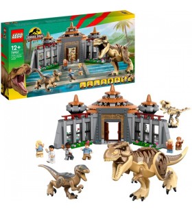 Jucărie de construcție LEGO 76961 Jurassic World T. Rex și Raptor Atacul asupra centrului de vizitatori