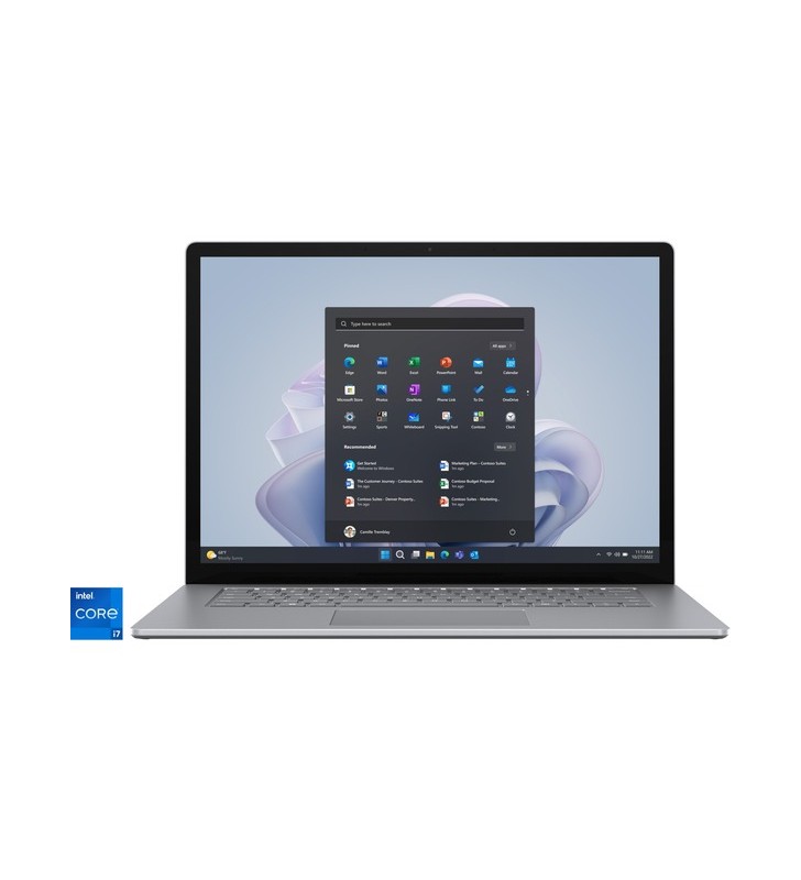 Microsoft Surface Laptop 5 Comercial, Notebook (platină, Windows 11 Pro, 512 GB, i7, 512 GB SSD)