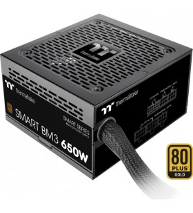 Thermaltake SMART BM3 650W, sursa PC (negru, 1x 12VHPWR, 4x PCIe, management cablu, 650 wați)