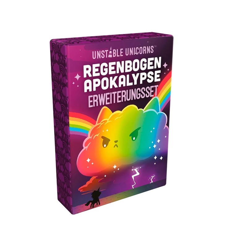 Asmodee Unstable Unicorns - Joc de cărți pentru set de expansiune Rainbow Apocalypse
