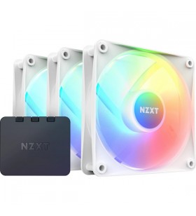 NZXT F120 RGB Core Triple Pack 120x120x26, ventilator carcasă (alb, pachet de 3, inclusiv controler RGB)