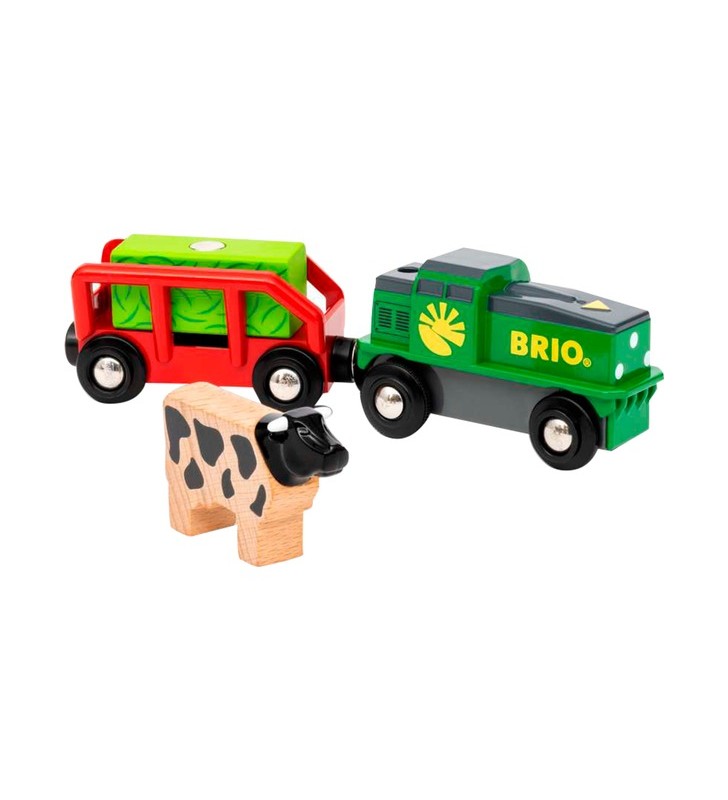 Vehicul de jucărie cu trenul cu baterie BRIO World Farm