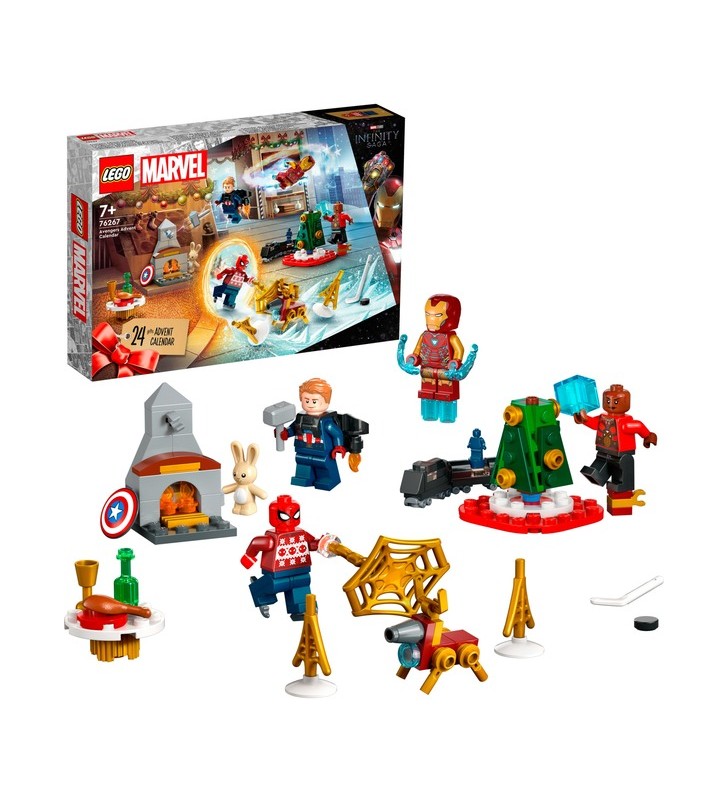 LEGO 76267 Calendarul de Advent Marvel 2023 Jucărie de construcție