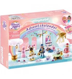 PLAYMOBIL 71348 Calendarul de Advent al Prințesei Magic „Festivalul de Crăciun sub Curcubeu”, jucărie de construcție