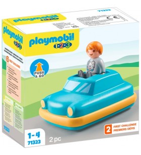 PLAYMOBIL 71323 1.2.3 Jucărie de construcție mașină Push & Go