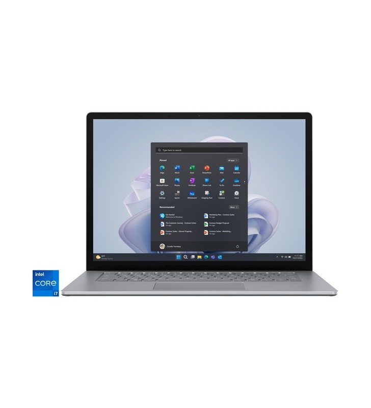 Microsoft Surface Laptop 5 Comercial, Notebook (platină, Windows 11 Pro, 256 GB, i7, 256 GB SSD)