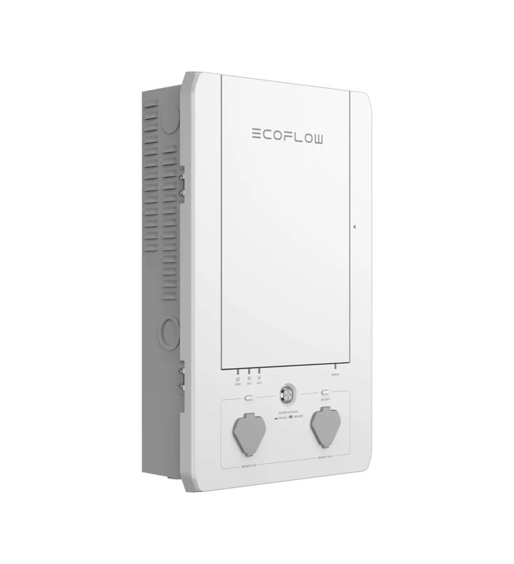 ECOFLOW Smart Home Panel Combo, distribuitor (alb/gri, pentru 2 EcoFlow DELTA Pro)