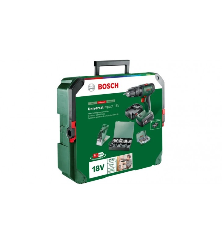 Bosch UniversalImpact 18V 1450 RPM Fără cheie 1,3 kilograme Verde