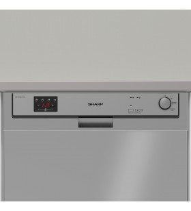 Sharp, mașină de spălat vase (argintiu închis, 60 cm)