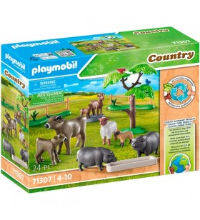 PLAYMOBIL 71307 Animale de fermă la țară, jucării de construcție