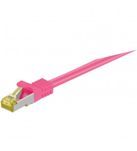 cablu patch goobay RJ-45 SFTP, cu cablu brut Cat 7 (roz, 7,5 metri, 500 MHz)