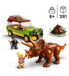Jucărie de construcție LEGO 76959 Jurassic World Triceratops de cercetare