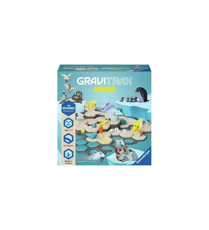 Ravensburger GraviTrax Junior Starter-Set L Ice Pistă pentru bile de sticlă de jucărie