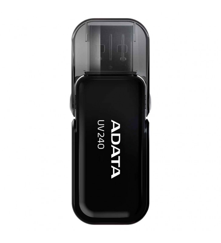 USB 2.0 ADATA  32GB, cu capac pliabil, Black "AUV240-32G-RBK" (include timbru verde 0.01 lei)