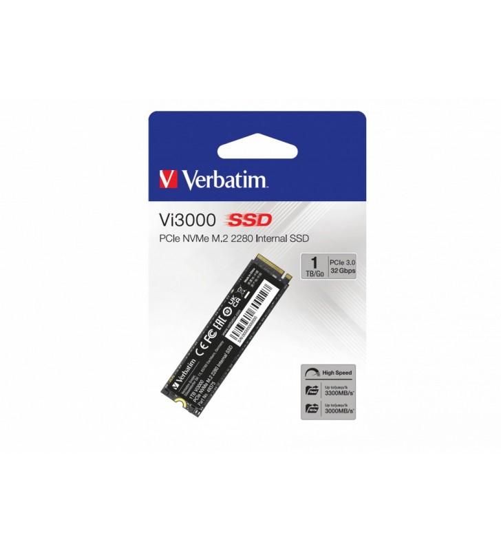 Verbatim Vi3000 PCIe NVMe M.2 SSD 1TB PCI Express 3.0