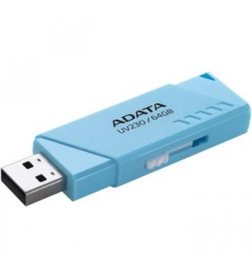 Usb flash drive adata 64gb, uv230 blue retail, usb-a 2.0 "auv230-64g-rbl"