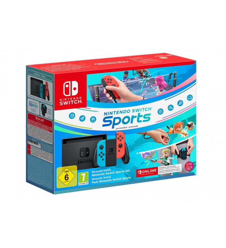 Nintendo Switch Sports Set consolă portabilă de jocuri 15,8 cm (6.2") 32 Giga Bites Ecran tactil Wi-Fi Albastru, Gri, Roşu