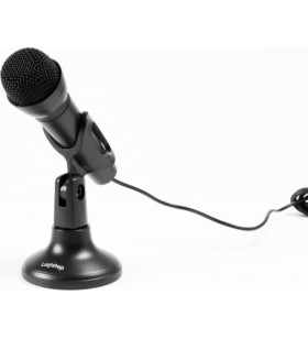 Microfon logistep desktop stand, jack 3.5mm, home studio, black "ls-mic800" 45504989 (include timbru verde 0.01 lei)