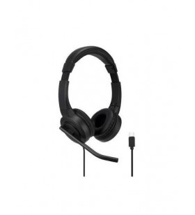 Kensington K83450WW cască audio & cască cu microfon Căști Prin cablu Bandă de fixare pe cap Apeluri/Muzică USB tip-C Negru
