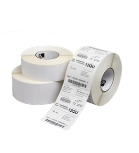 Label, polyester, 70x32mm thermal transfer, z-ultimate 3000t white, permanent adhesive, 25mm core