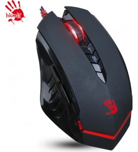 Mouse a4tech bloody gaming usb optic, 3200dpi, 8 butoane, 1 rotita scroll, black, metal feet, non-activated, "v8m" (include ti