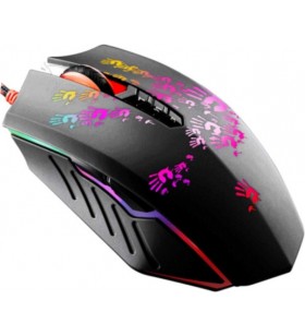 Mouse a4tech bloody gaming usb optic, 4000cpi, 8 butoane, 1 rotita scroll, black, metal feet, rotita infrared, non-activated, "