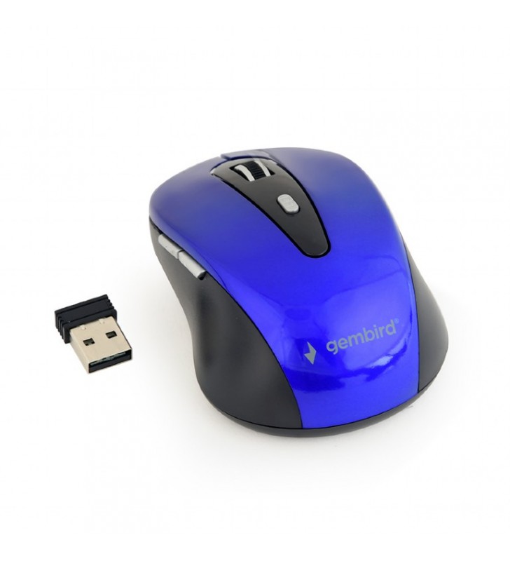6-button wireless optical mouse, blue "musw-6b-01-b"