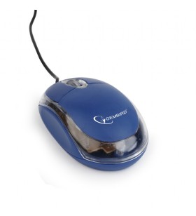 Optical mouse, usb, blue/transparent "mus-u-01-bt"
